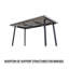 Table de salle à manger 55,12 à 70,87 po, moderne et extensible, en MDF rectangulaire pour 4 à 6 personnes, style industriel médiéval, avec pieds en métal noir, convenant à la maison et à la cuisine (gris)