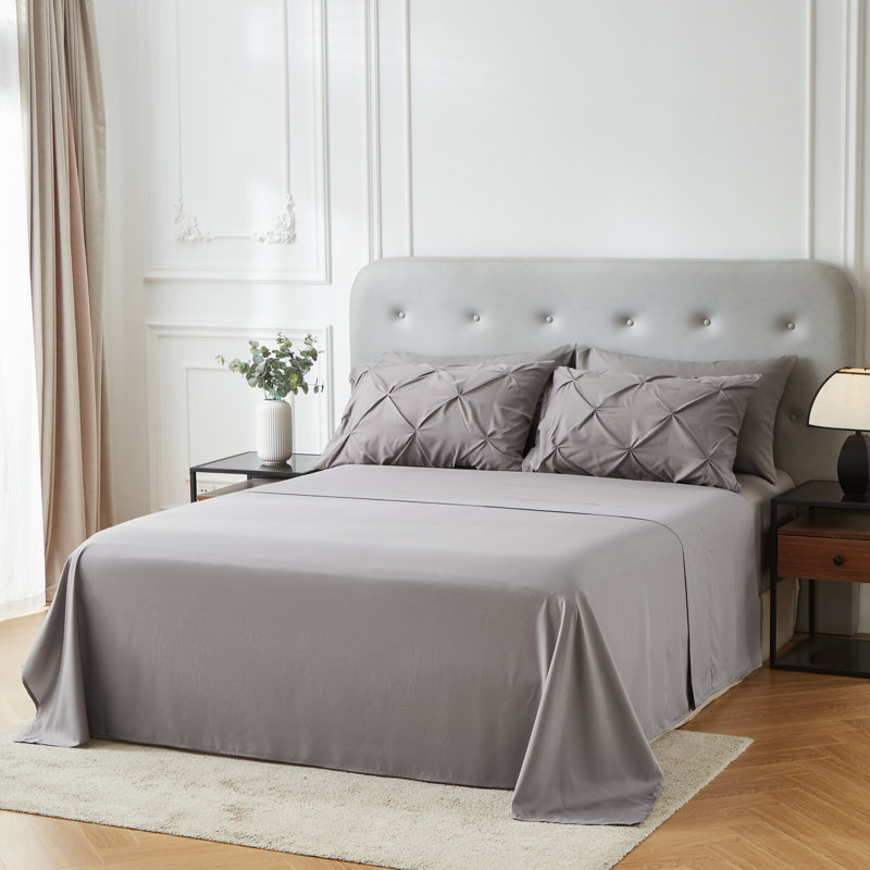 7pieces(full/queen/king)lightweight Solid Pinch Pleat Comforter Set For All Seasons, Twin(5 Pieces), Soft & Comfortable Bed In A Bag Set For Student/friends/family, A Cloud-like Sleeping Space , Spring/summer/autumn/winter, Great Gift/home Decor