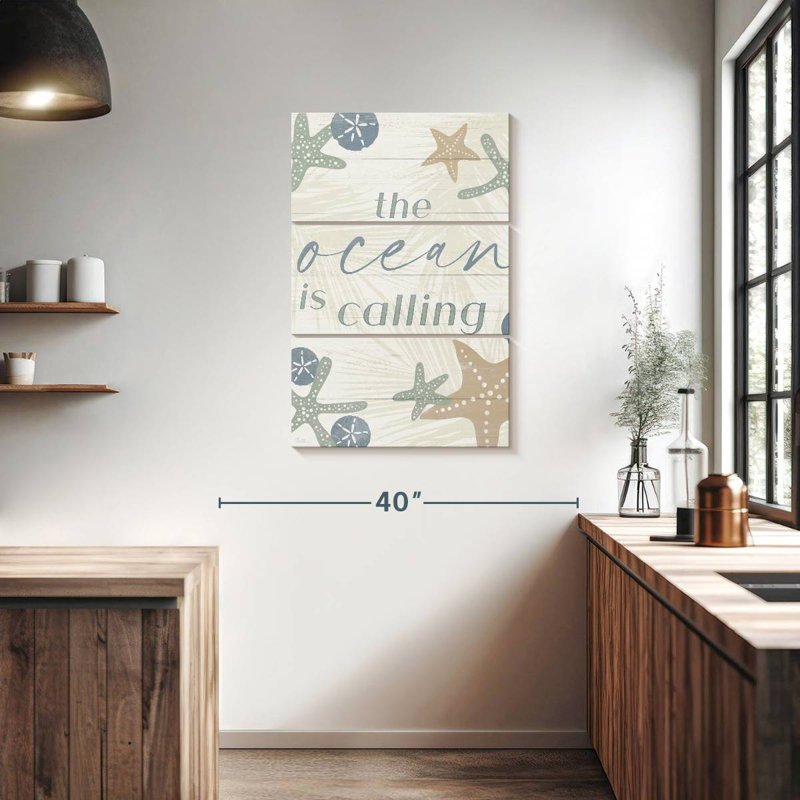 Panneau mural The Ocean Is Calling, H 38 po x l 24 po