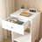Modern White Scalloped Edge Nightstand With Drawer And Open Shelf, Minimalist Bedside Table For Bedroom, Kids Room, Girls' Room, Cute Side Table With Storage