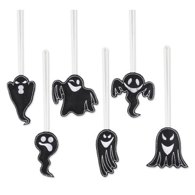 Ensemble d’ornement figurine suspendue effrayant éclairé ghost 6 pièces