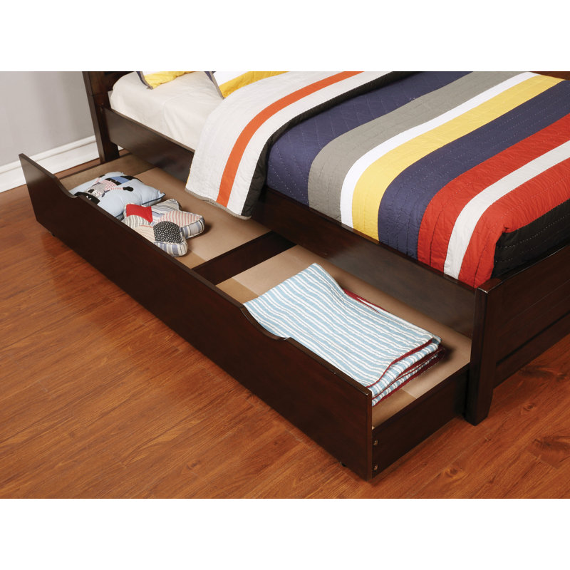 Lit pour enfant Kahi, Cerisier brun, Lit simple