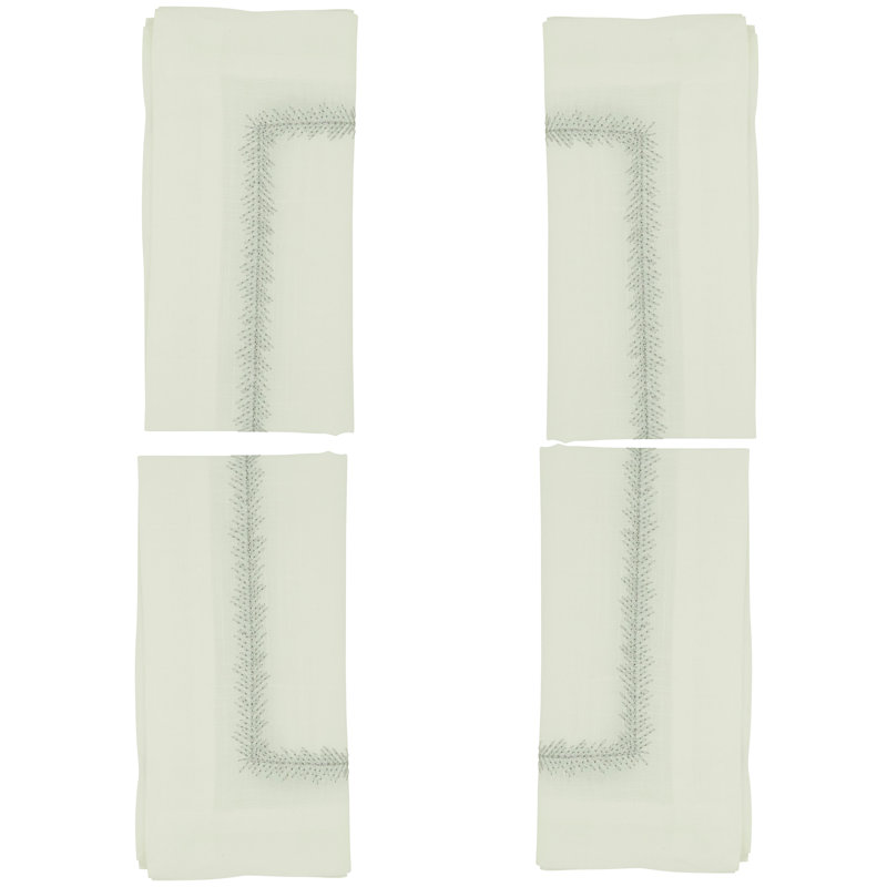 Pomeline Collection Polyester No Pattern Square Napkin, Silver