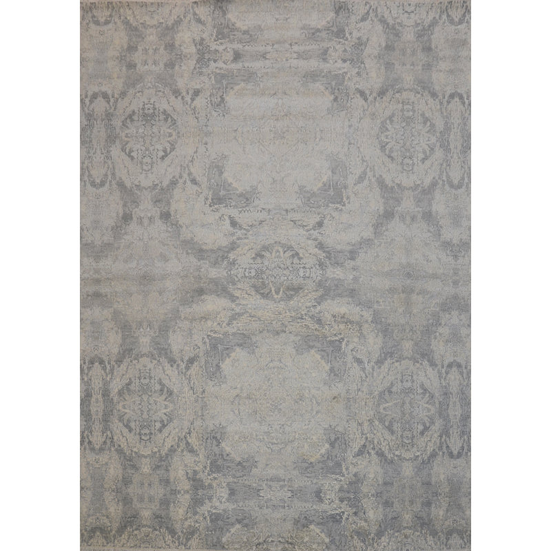 Hand Knotted Ikat Indoor Rug