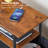 Layme Table with Charging Station, Narrow Side Table, Nightstand with 2 Non-Woven Drawers, Slim Sofa Side Table, for Small Spaces, Living Room, Bedroom, Rustic Brown and Black