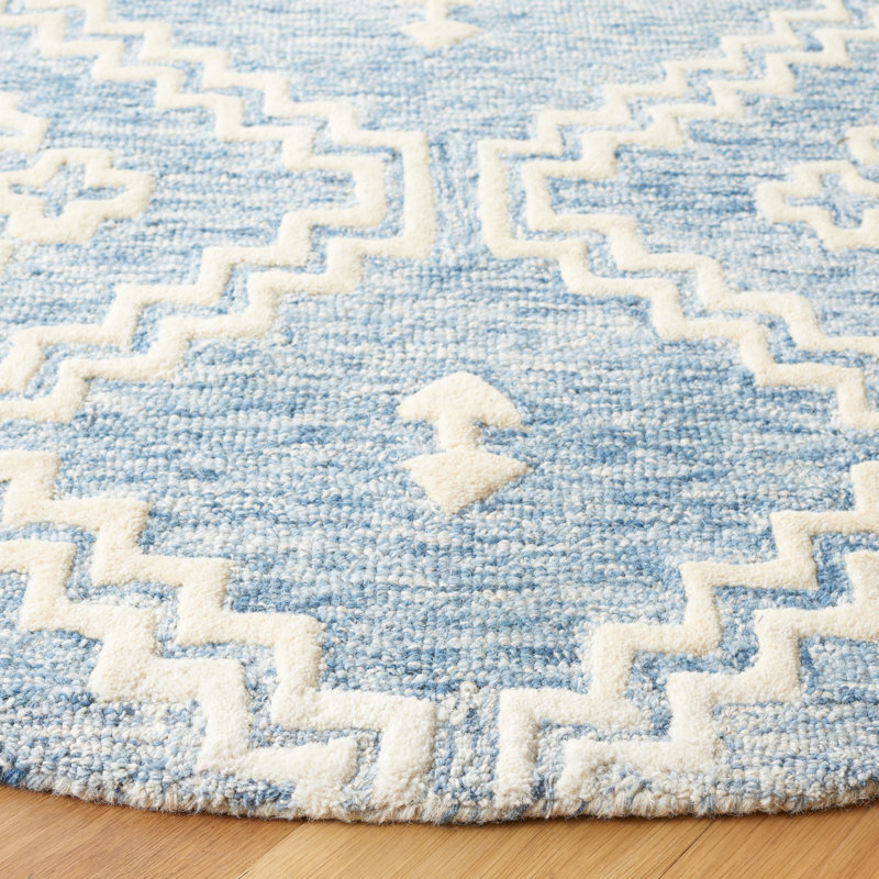 Abbey-Louise Hand Tufted Wool Southwestern Rug, Round 6'