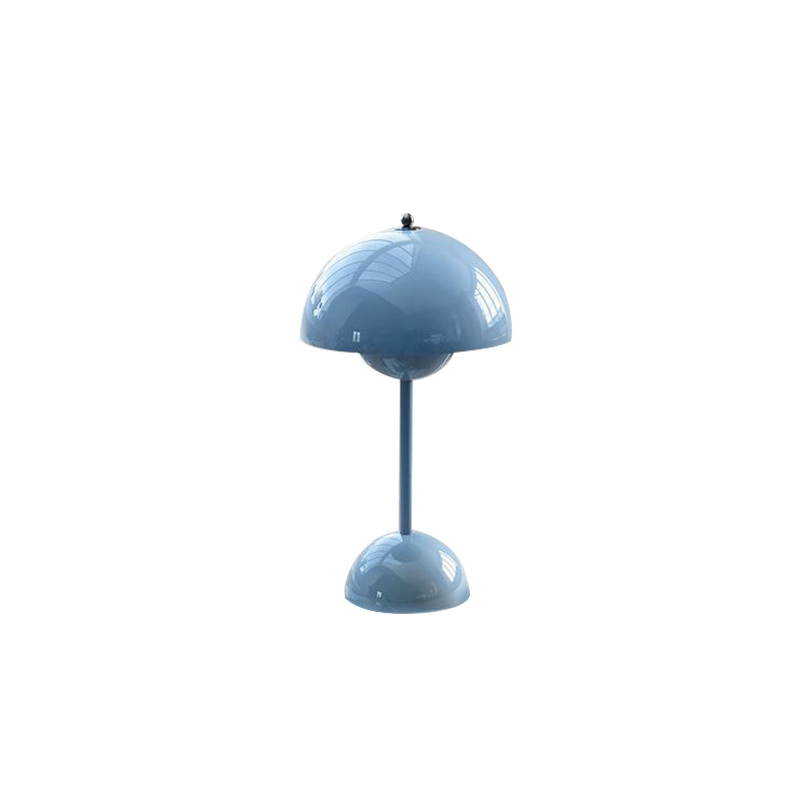 Brunilde Metal Table Lamp, Blue, Blue