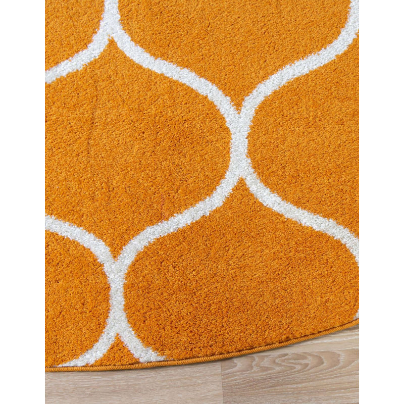 Tellaro Abstract Indoor Rug, Round 4'