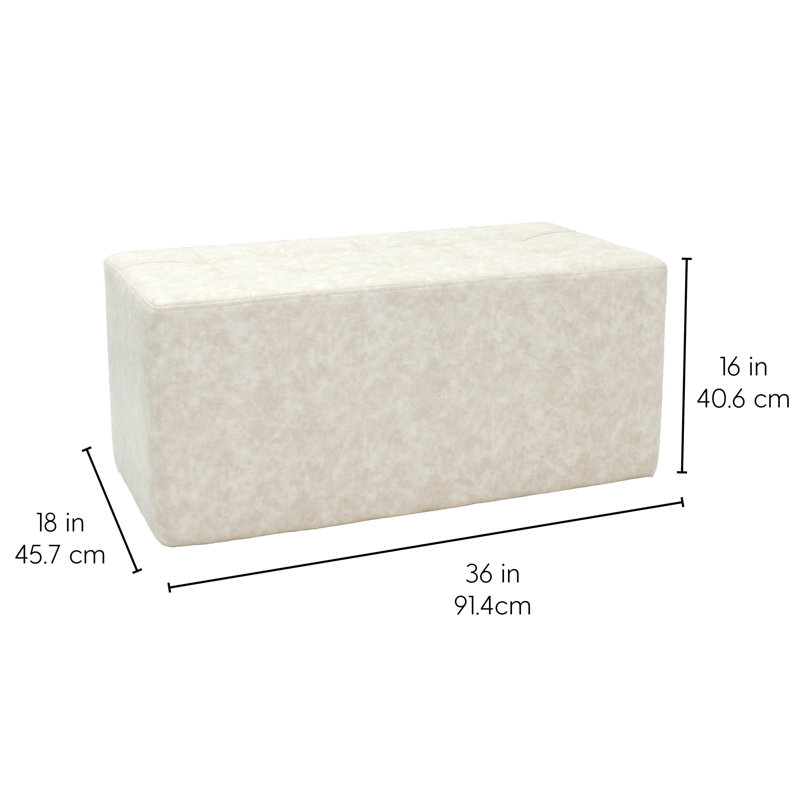 Repose-pieds capitonné, Polyuréthane ivoire