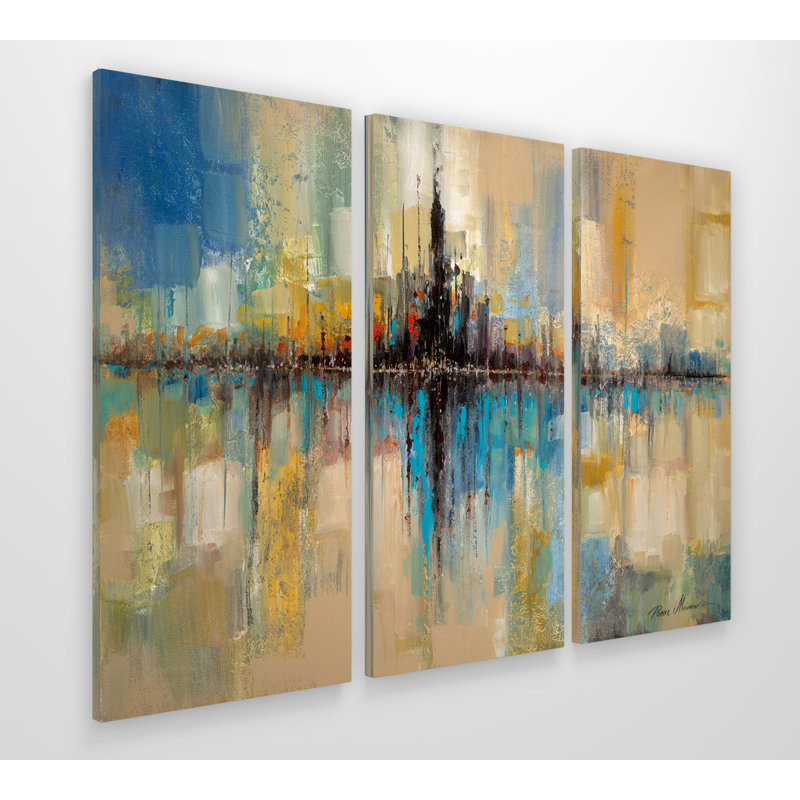 " City Lights " 3 - Pieces, 24" H x 36" W