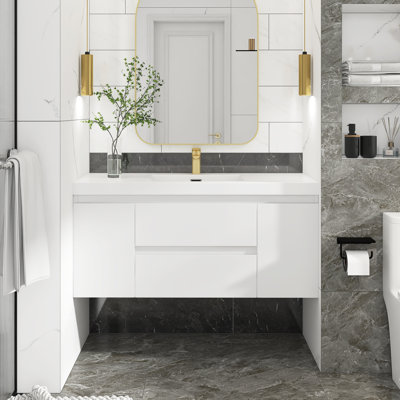 Meuble-lavabo simple avec plateau Makkiyah