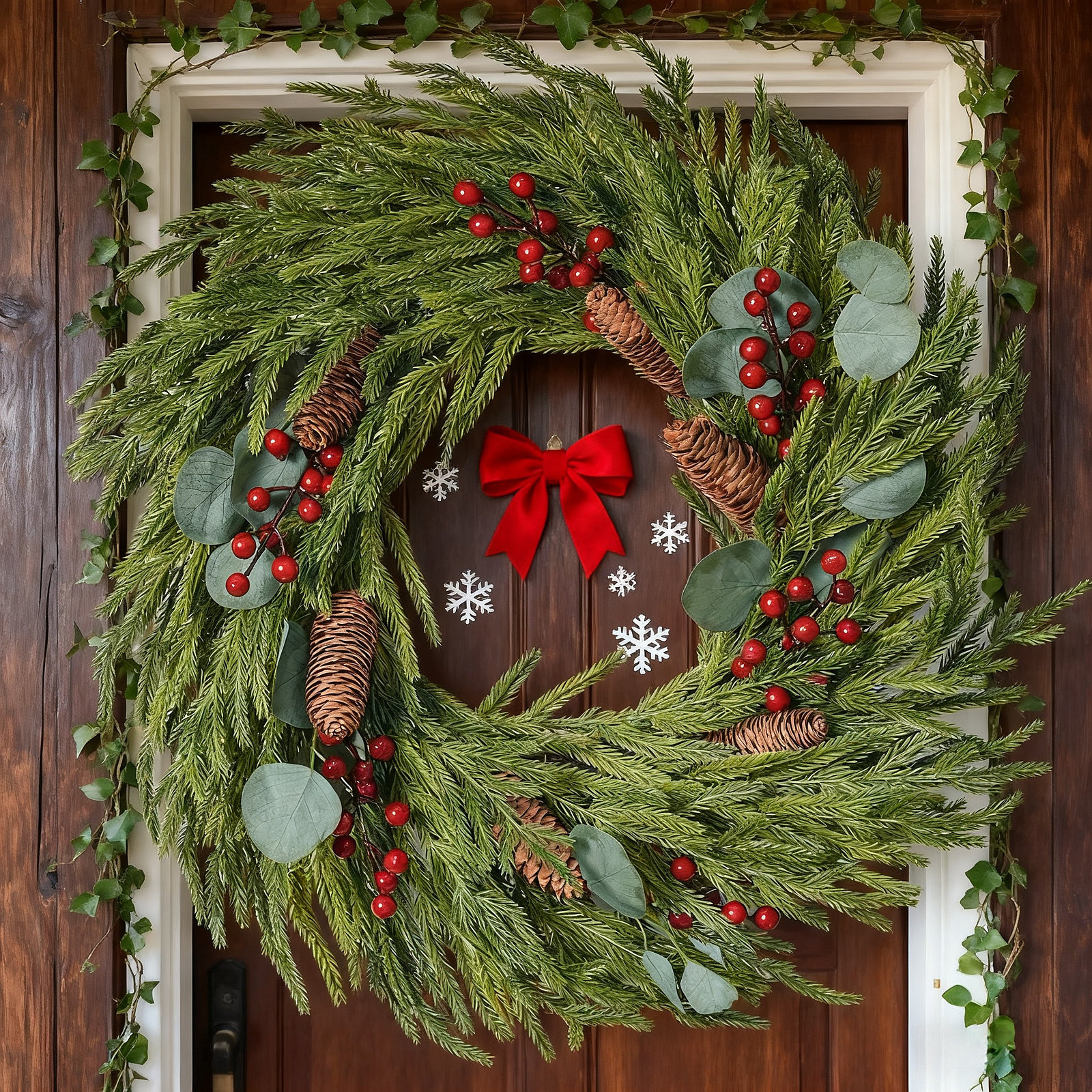 Ophelia & Co. 22 Inch Artificial Norfolk Pine Christmas Wreath With