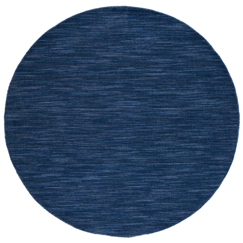 Fitzpatrick Hand Woven New Zealand Wool Solid Color Rug, Round 6'