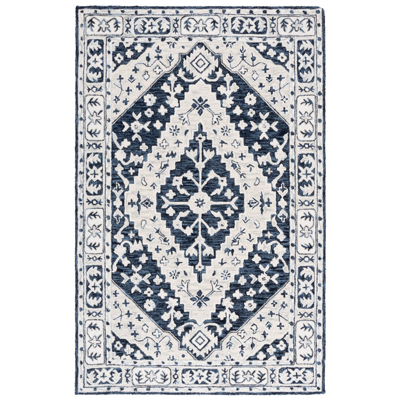 Metro 474 Hand Tufted 80% Wool; 20% Cotton Oriental Rug, Rectangle 5' x 8'