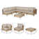 Frans 7 Piece Sectional Seating Group With Cushions