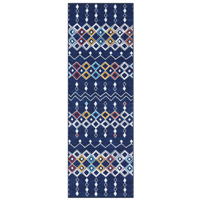 Washable Area Rug for Bedroom Geometric Moroccan Distressed Rug for Living Room Hallway Runner Rug Soft Striped Abstract Aesthetic Rug Enterway Floor Mat Non Slip Low Pile Stain Resistant Carpet for Kitchen Laundry Office