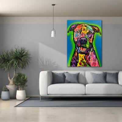 «Pitbull Green Glow» par Dean Russo Studios, art mural sur toile