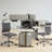 Amaiia Mid-Back Upholstered Armless Swivel Task Chair Ergonomic Adjustable Conference Chair-1395793277