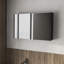 Armoire noire pour salle de bain avec miroirs et 3 tablettes-1265161341