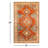 Mags Machine Washable Oriental Burnt Orange/Orange Area Rug-1572425412
