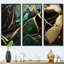 " Abstract Geode Green III " 3 Piece Art Color Photography Print
