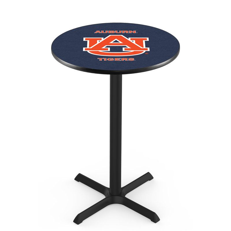 NCAA Round Metal Base Dining Table, Auburn University