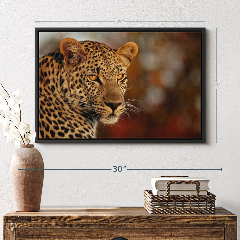 Animal "Impression sur toile de léopard", H 17 po x l 25 po