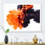 Orange et noir dansant des nuages d'encre - Photographie sur toile-67232643-67232647