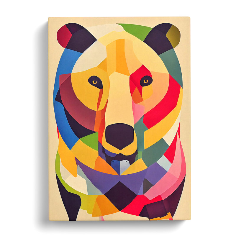 Solon Polar Bear Colours - Wrapped Canvas, 50cm H x 35cm W x 3cm D