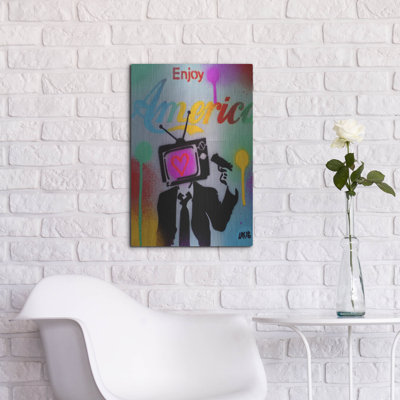«Enjoy America» par Abstract Graffiti, art mural