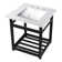 Kingston Brass Quadras 25-Inch Ceramic Console Sink with Stainless Steel Base and Shelf