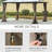 10' X 12' Dark Brown Gazebo Sidewall, With Panels, Hooks, For Pergola Privacy Partition Outdoor Brown,
