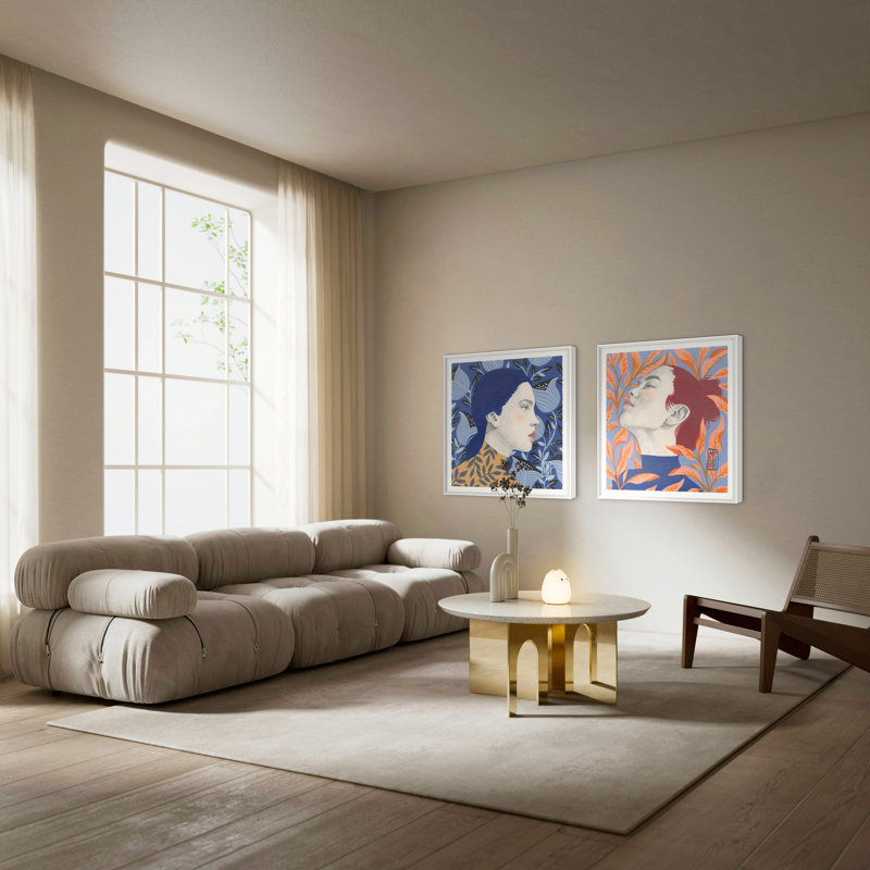 Samia Print by Alie Loizel, 36" H x 36" W, White