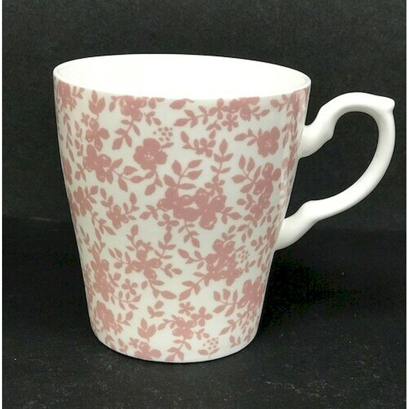 Tasse rose à motif floral, Rose