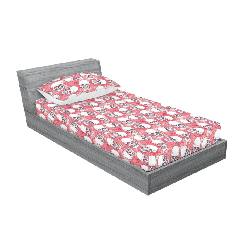 Ensemble de draps et taies décoratives Ambesonne, Ensemble de draps pour lit simple TG avec 1 taie d