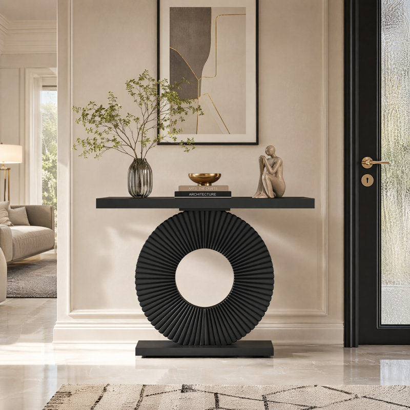Cahner 39.37'' Console Table, Black
