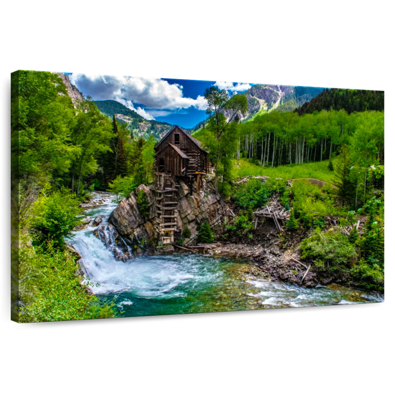 Moulin à cristal en bois Alvord, H 26 po x l 39 po
