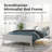 White Solid Wood Platform Full Size Bed Frame with Panel Headboard, Scandinavian Minimalist Wooden Bed Base No Box Spring Needed, Farmhouse Bed Frame for Bedroom-646579865-665999169