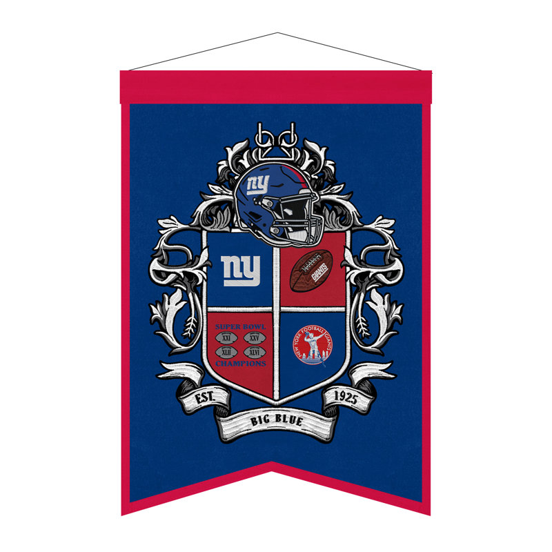 Décoration murale avec l'écusson des Giants de New York (NFL) | 38 x 56 cm