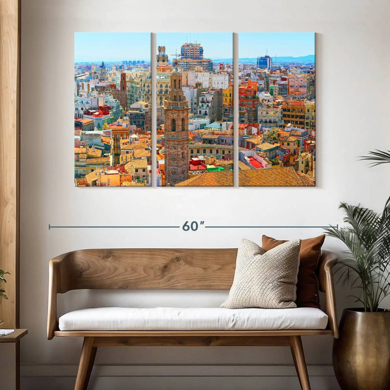 Rorry Valencia Cityscape, 32" H x 50" W