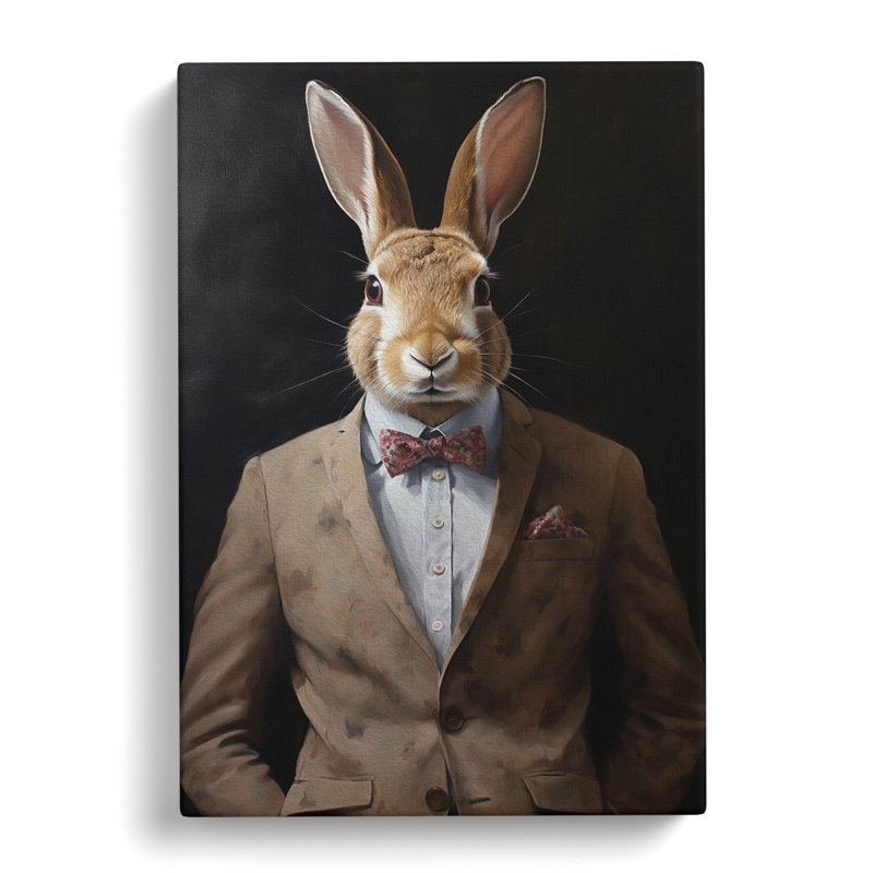 Rabbit In A Suit No.5 - Print, 76cm H x 50cm W x 3cm D