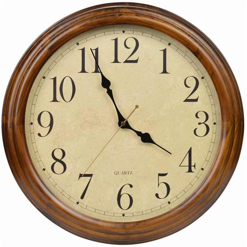 Inara Solid + Manufactured Wood Wall Clock