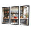 «Gray Country Kitchen Rustic Charm I», ensemble d'art mural de cuisine-107188006-107188014