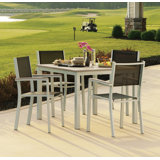 Travira Square 4 - Person 40" Long Powder Coated Aluminum Patio Dining Set