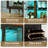 Liquor Cabinet With Glass Door, Adjustable Shelves, RGB Light-2069193144