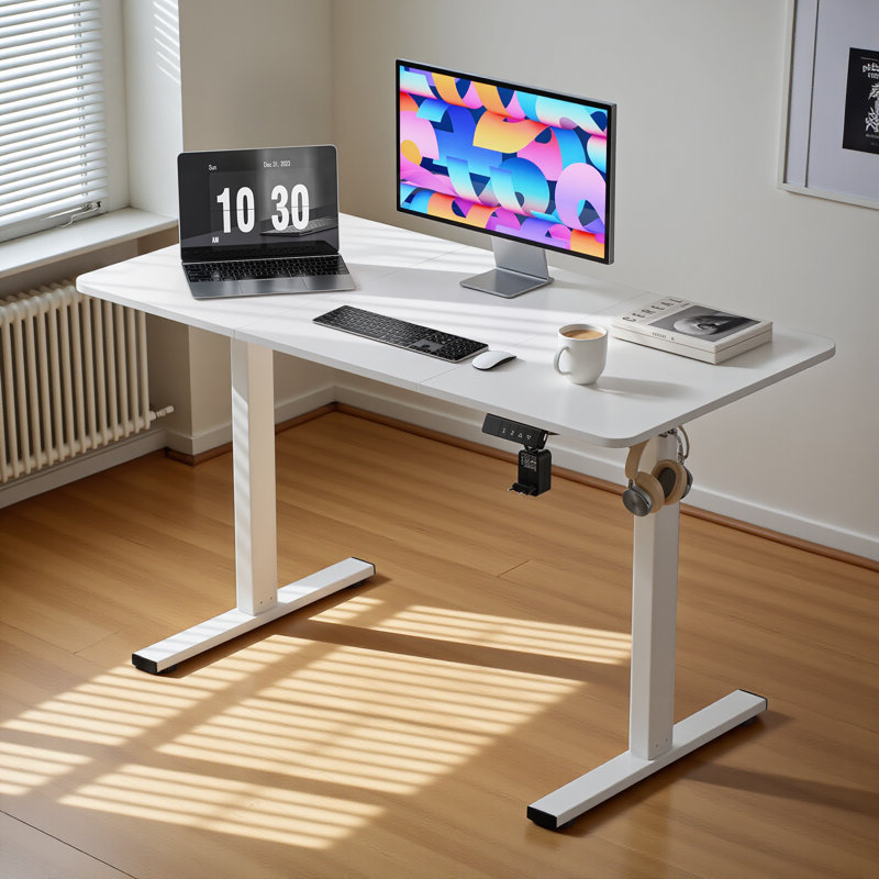 Adjustable Metal Base Standing Desk, 118cm H x 120cm W x 60cm D