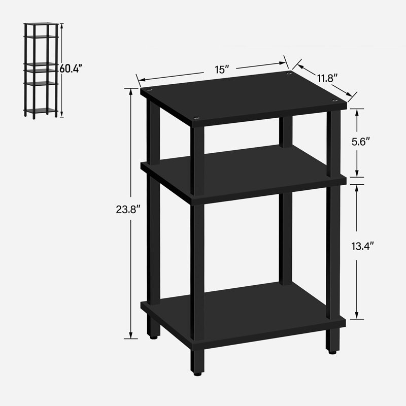 Ensemble de tables de bout Harwyn, Noir, Noir