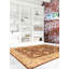 Tapis brun foncé en laine noué à la main de conception unique 9 pi 9 po x 14 pi 11 po New Age