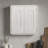 Solid Wood Wall Cabinet with Adjustable Shelf and Recessed Pull Channels for Bathroom or Kitchen Storage-712535019