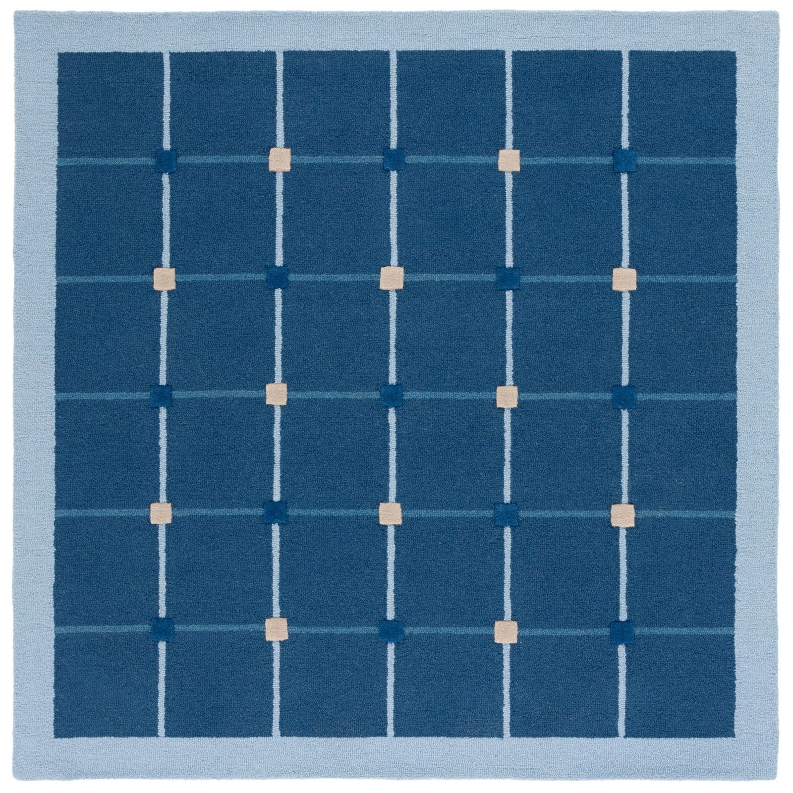 Elway Hand-Woven Checkered Rug, Square 6'  